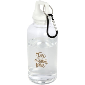 Bouteille d'eau Oregon de 400 ml en plastique recyclé avec mousqueton 37