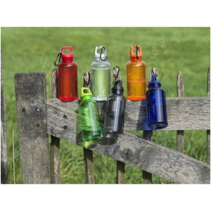 Bouteille d'eau Oregon de 400 ml en plastique recyclé avec mousqueton 63