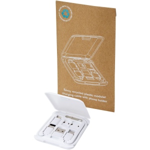 Câble de recharge modulaire en plastique recyclé Savvy avec support de téléphone 11