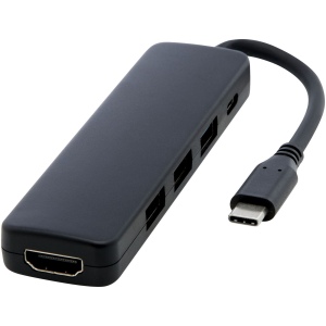 Adaptateur multimédia en plastique recyclé Loop RCS USB 2.0-3.0 avec port HDMI 2