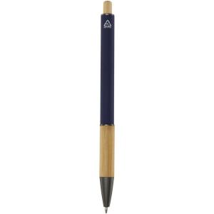 Stylo bille en aluminium recyclé Darius (encre bleue) 12