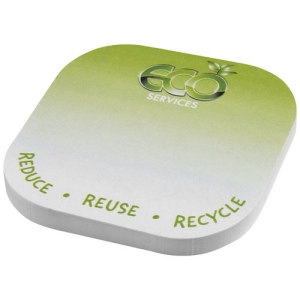 Notes adhésives recyclées Sticky-Mate® de forme carrée avec coins arrondis