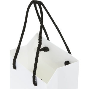 Sac de bouteille de vin en papier 170 g/m2 integra fait à la main avec poignées torsadées en plastique, 12 x 9 x 37 cm 12
