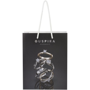 Sac en papier 170 g/m2 intégra fait à la main avec poignées torsadées en plastique, 18 x 9 x 23 cm 4