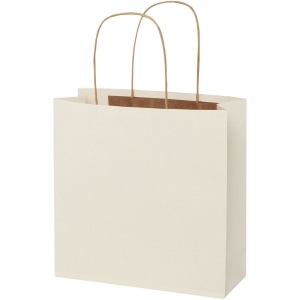Sac en papier fabriqué à partir d déchets agricoles 150 g/m2 avec poignées torsadées, 24 x 9 x 24 cm 5