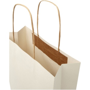 Sac en papier fabriqué à partir de déchets agricoles 150 g/m2 avec poignées torsadées, 24 x 9 x 32 cm 7