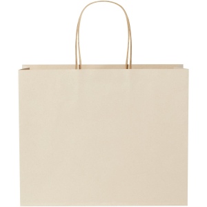 Sac en papier fabriqué à partir de déchets agricoles 150 g/m2avec poignées torsadées, 31 x 12 x 25 cm 4
