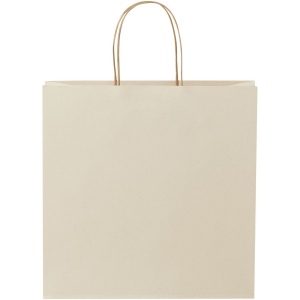 Sac en papier fabriqué à partir de déchets agricoles 150 g/m2 avec poignées torsadées, 31 x 12 x 31 cm 4