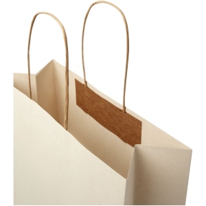 Sac en papier fabriqué à partir de déchets agricoles 150 g/m2 avec poignées torsadées, 31 x 12 x 41 cm 7
