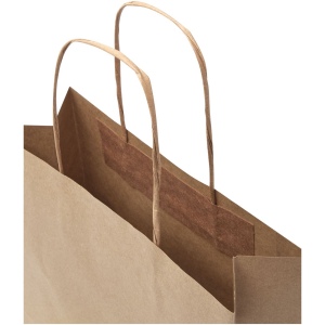 Sac en papier Kraft 120 g/m2avec poignées torsadées, 24 x 9 x 24 cm 12