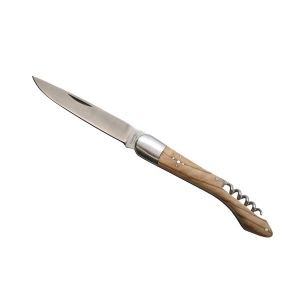 Couteau 'Héritage', 12cm, tire-bouchon, olivier 3