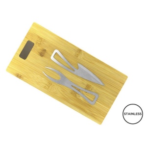 Planche à découper en bambou avec couverts à fromage 'Takeita' 2