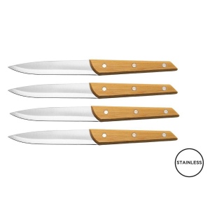 Set de 4 couteaux de table 'Alta', bambou 2