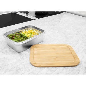 Bento 'Osaka', inox pour micro-onde, avec couvercle en bambou 6