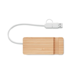Hub USB 4 ports en bambou - HUBSTAND 3