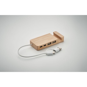 Hub USB 4 ports en bambou - HUBSTAND 5