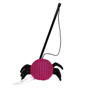 Peluche araignée pour chat avec canne à pêche MBW 3