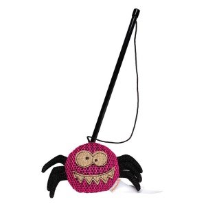 Peluche araignée pour chat avec canne à pêche MBW