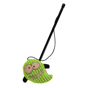 Peluche monstre pour chat avec canne à pêche MBW