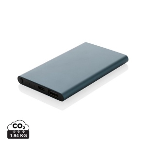 Powerbank 4000mAh en plastique recyclé/aluminium RCS 5