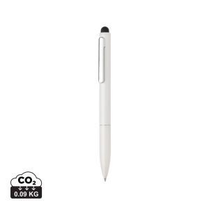 Stylo en aluminium recyclé certifié RCS avec stylet Kymi 4