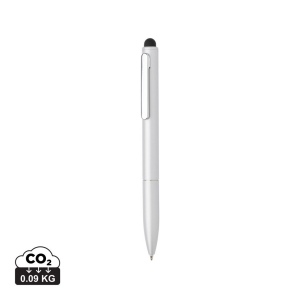 Stylo en aluminium recyclé certifié RCS avec stylet Kymi 3