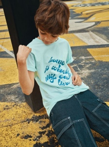 T-shirt pour enfants en coton recyclé IQONIQ Koli 167