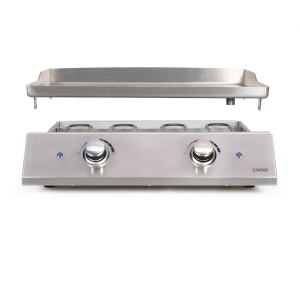 Plancha électrique inox 2 thermostats 3