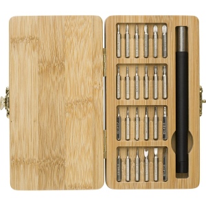 Boîte à outils dans un étui en bambou Willow