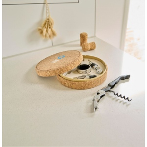 Set à vin dans un écrin en PU aspect liège Milana 6