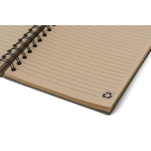 Carnet à spirale en matériau recyclé Caleb 8