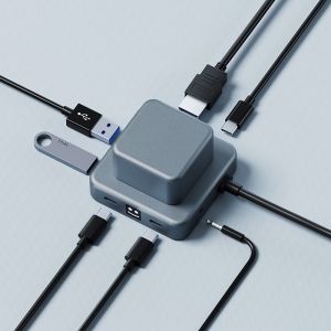 CUBBI - Hub de charge 7-en-1 USB-A, USB-C, HDMI et audio 8