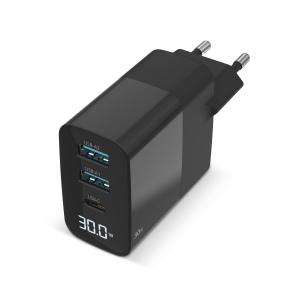 Sitecom CH-1001 30W GaN Power Delivery Wall Charger with LED display 2