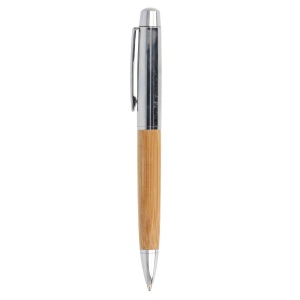 Stylo-bille en métal bambou dans un tube 4