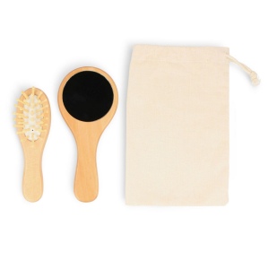 Set de brosses et miroirs en bois Schima superba 3