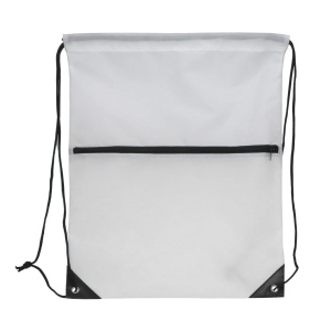 Sac à cordon 210T R-PET avec fermeture éclair 8