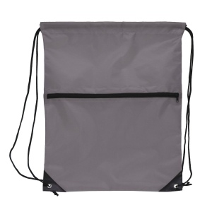 Sac à cordon 210T R-PET avec fermeture éclair 18
