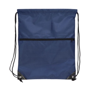 Sac à cordon 210T R-PET avec fermeture éclair 12