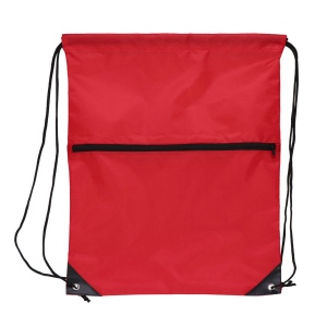 Sac à cordon 210T R-PET avec fermeture éclair 16