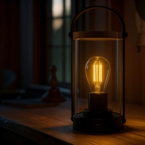 Lampe Edison en bambou 3