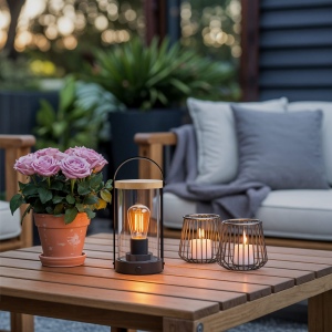 Lampe Edison en bambou 6