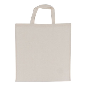 Sac bandoulière en coton 140g/m² 38x42cm poignée courte 3