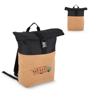 Sac à dos à roulettes en liège et R-PET 18L