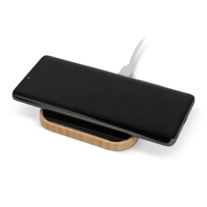 Chargeur sans fil bambou et verre 10W 3