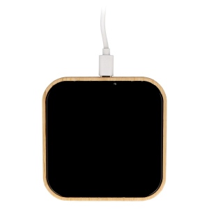 Chargeur sans fil bambou et verre 10W 4