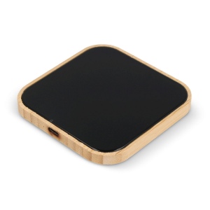 Chargeur sans fil bambou et verre 10W 2