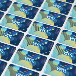 Vinyl Sticker Rectangle 30x15mm