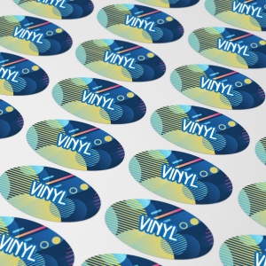Vinyl Sticker Ovale 20x10mm