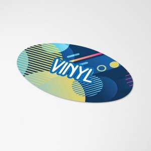 Vinyl Sticker Ovale 30x15mm 2