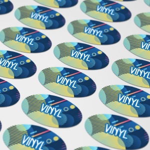 Vinyl Sticker Ovale 30x15mm